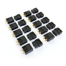 Etronix XT-60 Connector (Male/Female) 10 Pack Black