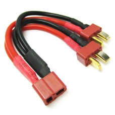 Deans 2s Battery Harness For 2 Packs In Parallel 14AWG Silici