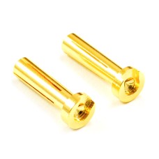 Etronix Low Profile 4.0mm Male Gold Connector (2) For Right Angle